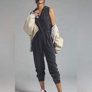 Anthropologie Daily Practice Sleeveless Hooded Jumpsuit Size Small